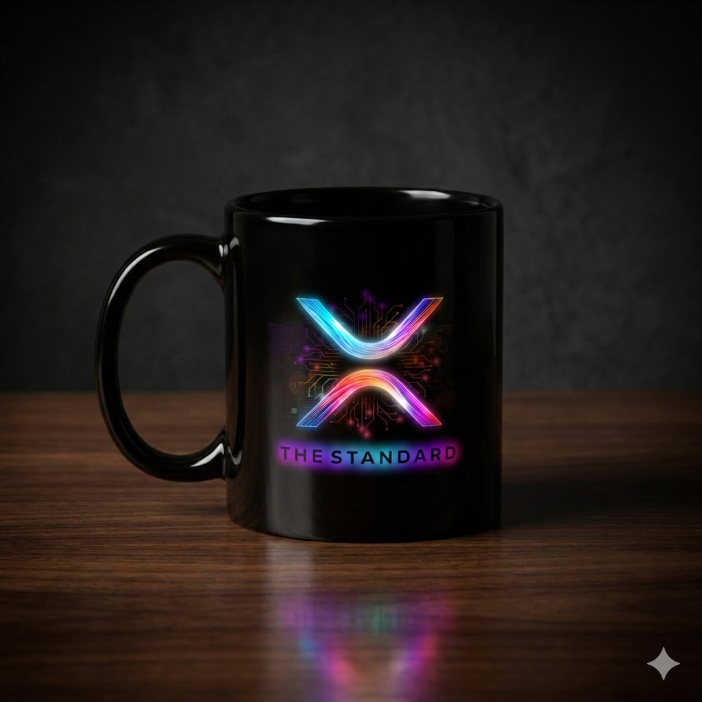 XRP World Standard - Black Glossy Mug