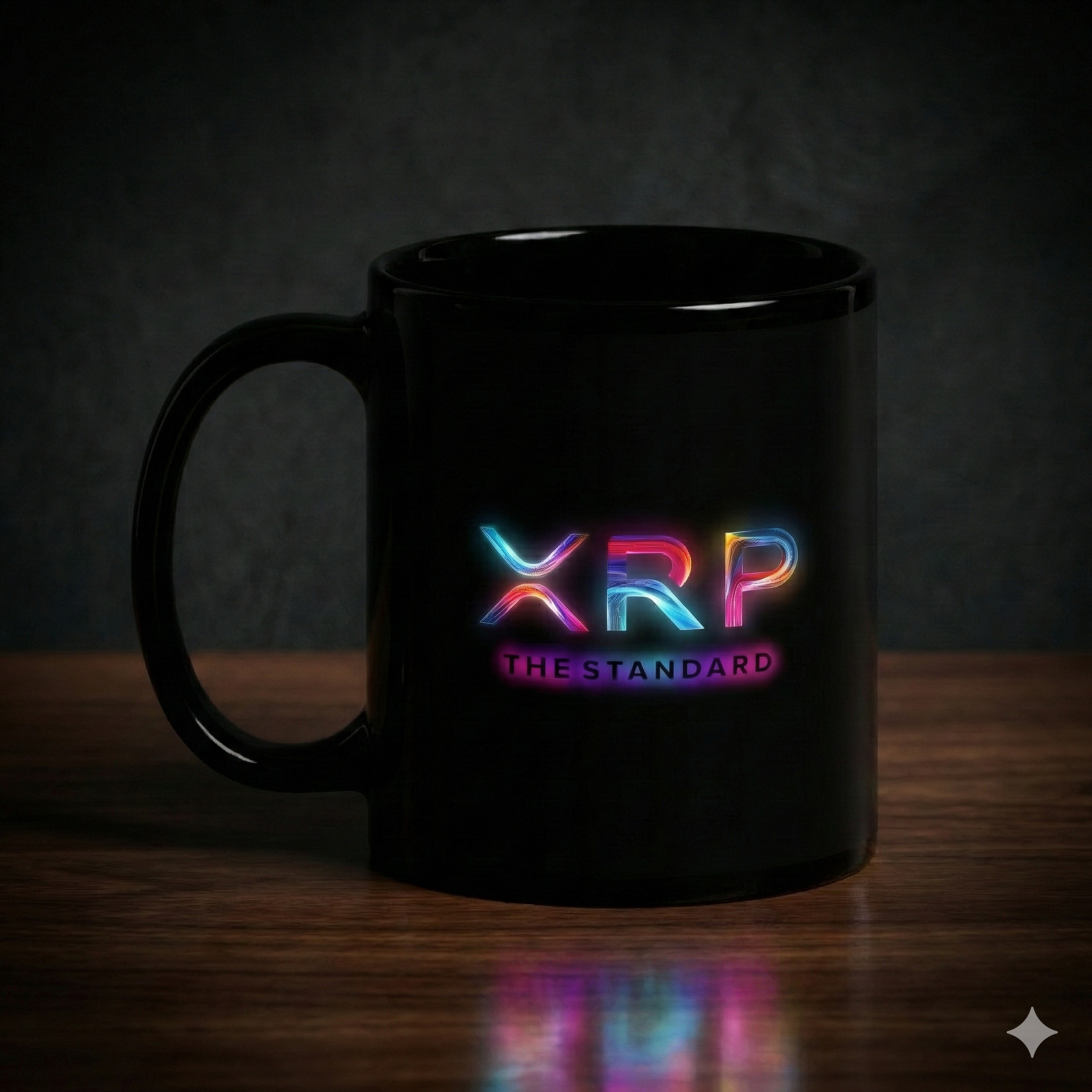 XRP THE STANDARD - Black Glossy Mug