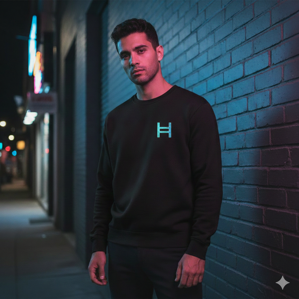 HBAR Logo Chest - Organic French Terry Crew