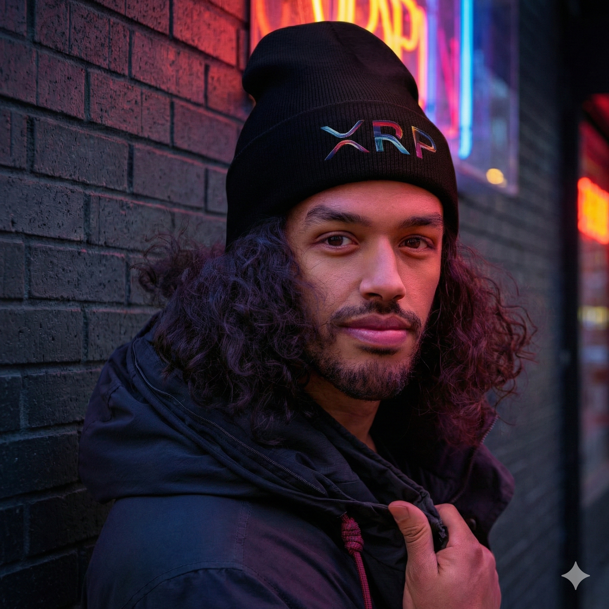 XRP - Embroidered Cuffed Beanie