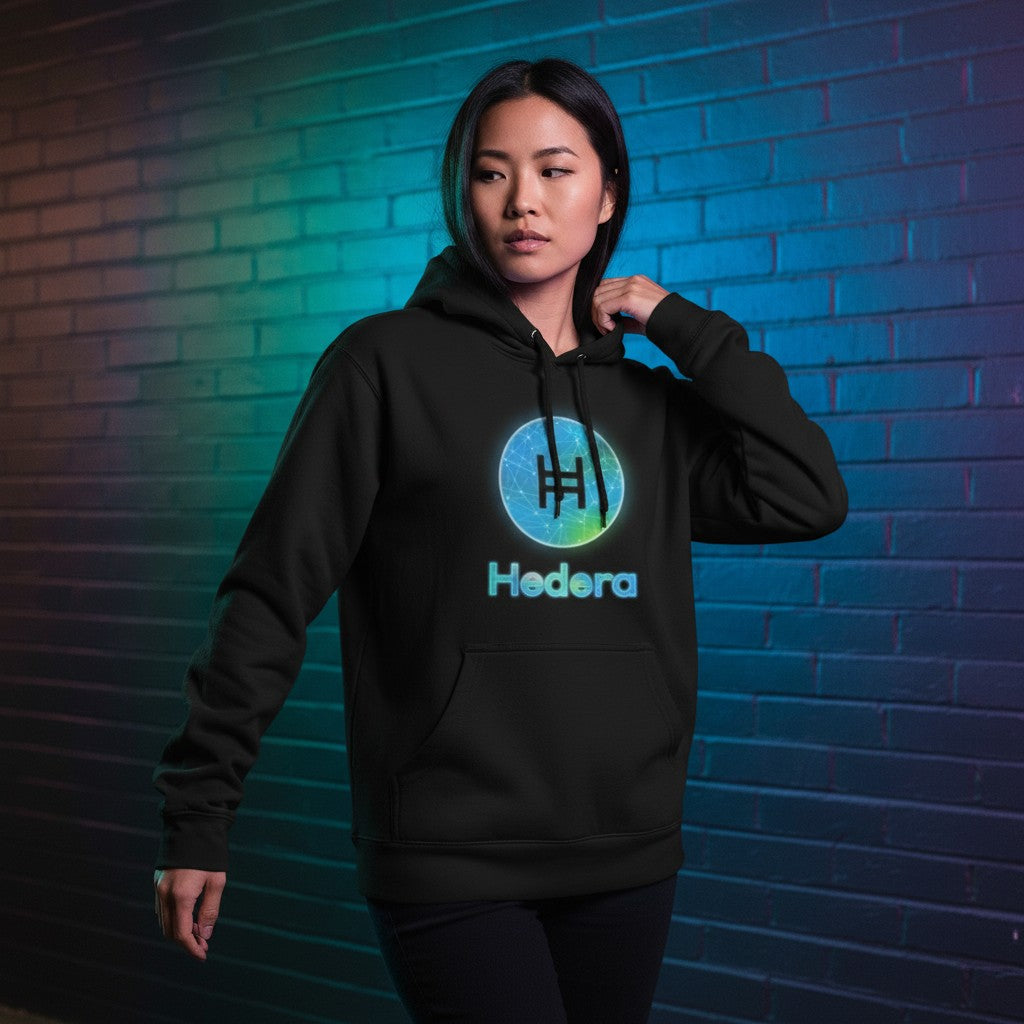 Hedera Globe Logo - Organic Heavyweight Brushed Hoodie