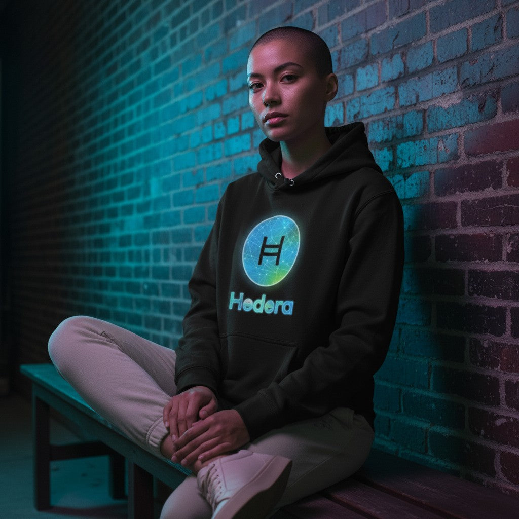 Hedera Globe Logo - Organic Heavyweight Brushed Hoodie