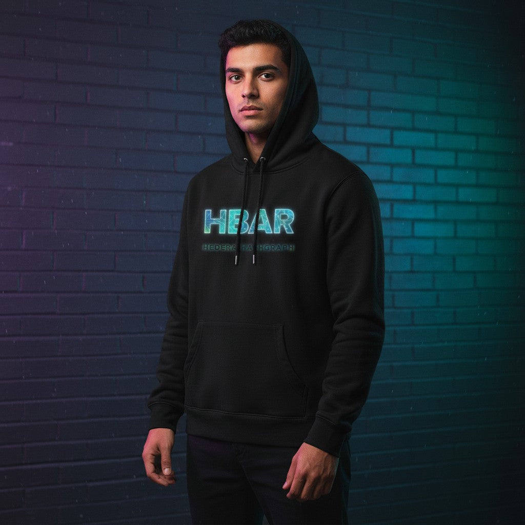 HBAR Hedera Hashgraph - Organic Heavyweight Brushed Hoodie