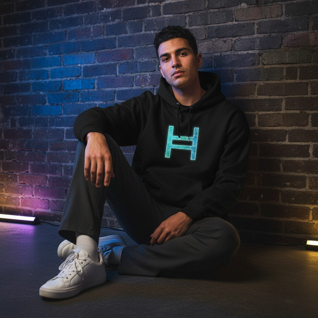 HBAR Logo - Organic Heavyweight Brushed Hoodie