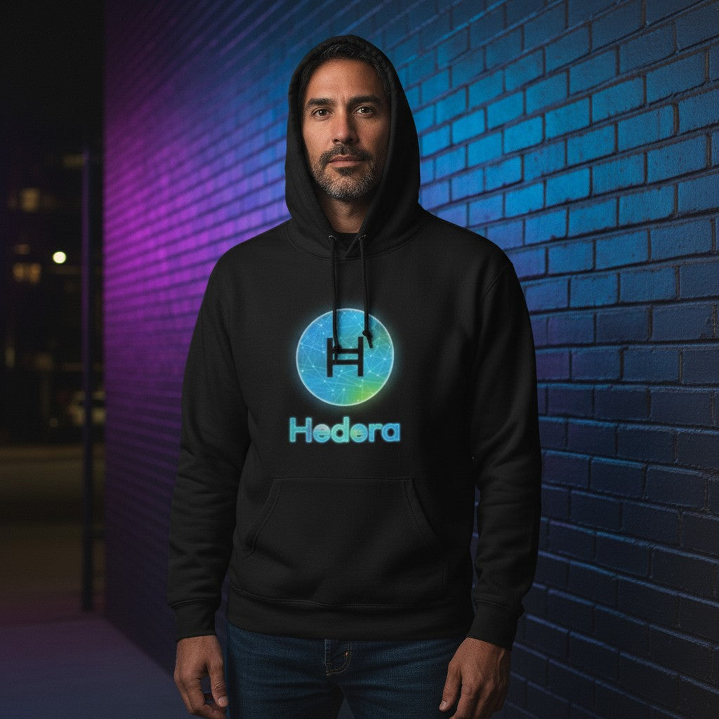 Hedera Globe Logo - Organic Heavyweight Brushed Hoodie