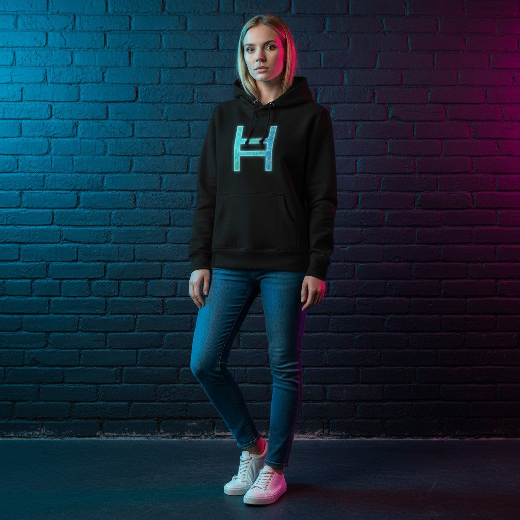 HBAR Logo - Organic Heavyweight Brushed Hoodie