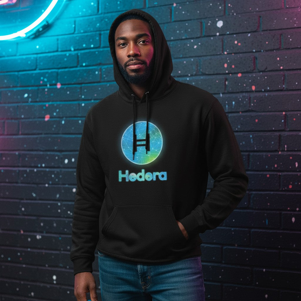 Hedera Globe Logo - Organic Heavyweight Brushed Hoodie